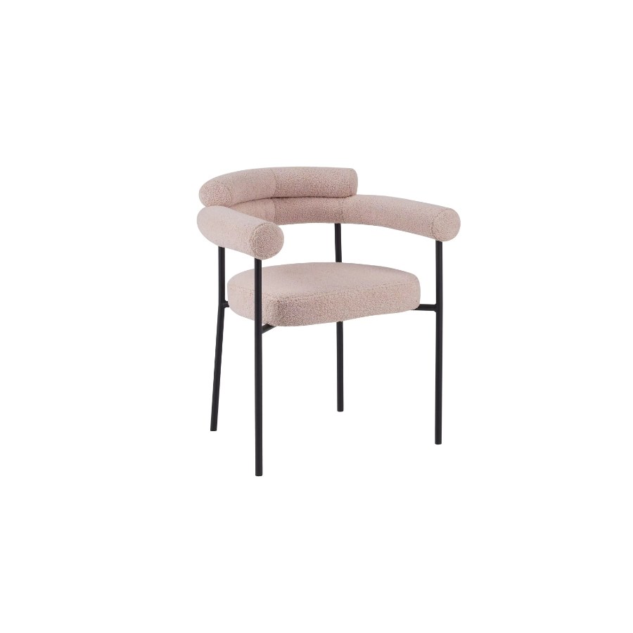 Bộ Ghế Ăn Vải Boucle 2 Chiếc Chân Kim Loại Hiện Đại Bộ Ghế Ăn Vải Boucle 2 Chiếc Chân Kim Loại Hiện Đại