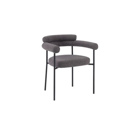 Bộ Ghế Ăn Vải Boucle 2 Chiếc Chân Kim Loại Hiện Đại