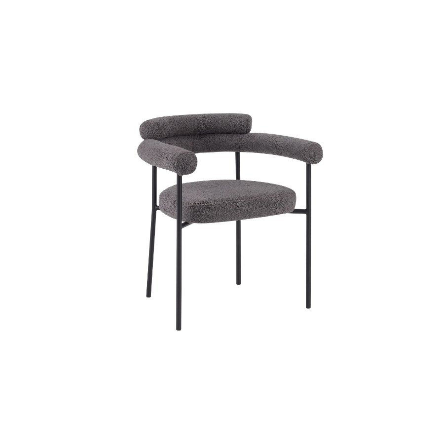 Bộ Ghế Ăn Vải Boucle 2 Chiếc Chân Kim Loại Hiện Đại Bộ Ghế Ăn Vải Boucle 2 Chiếc Chân Kim Loại Hiện Đại