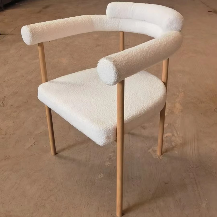 Bộ Ghế Ăn Vải Boucle 2 Chiếc Chân Kim Loại Hiện Đại Bộ Ghế Ăn Vải Boucle 2 Chiếc Chân Kim Loại Hiện Đại