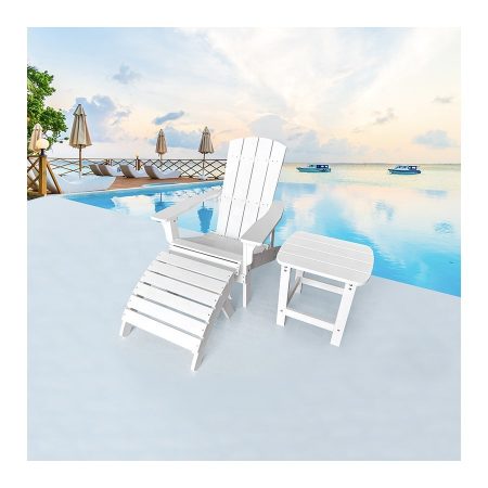 Bộ Ghế Ngoài Trời Hiện Đại Bằng Nhựa Gỗ, Ghế Adirondack