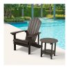 Bộ Ghế Ngoài Trời Nhựa Gỗ Đen Kiểu Adirondack Bộ Ghế Ngoài Trời Nhựa Gỗ Đen Kiểu Adirondack