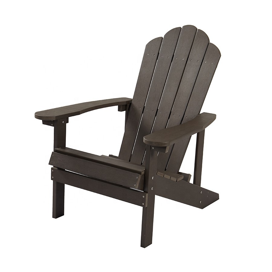 Bộ Ghế Ngoài Trời Nhựa Gỗ Đen Kiểu Adirondack Bộ Ghế Ngoài Trời Nhựa Gỗ Đen Kiểu Adirondack