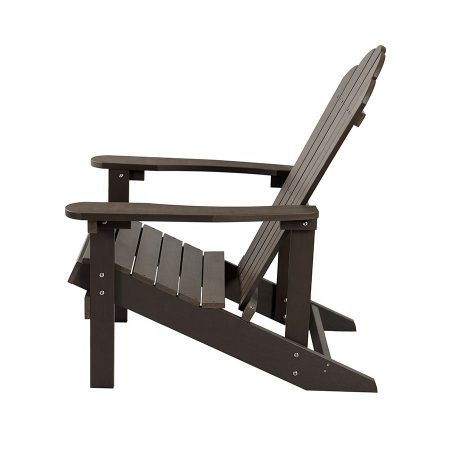 Bộ Ghế Ngoài Trời Nhựa Gỗ Đen Kiểu Adirondack Bộ Ghế Ngoài Trời Nhựa Gỗ Đen Kiểu Adirondack
