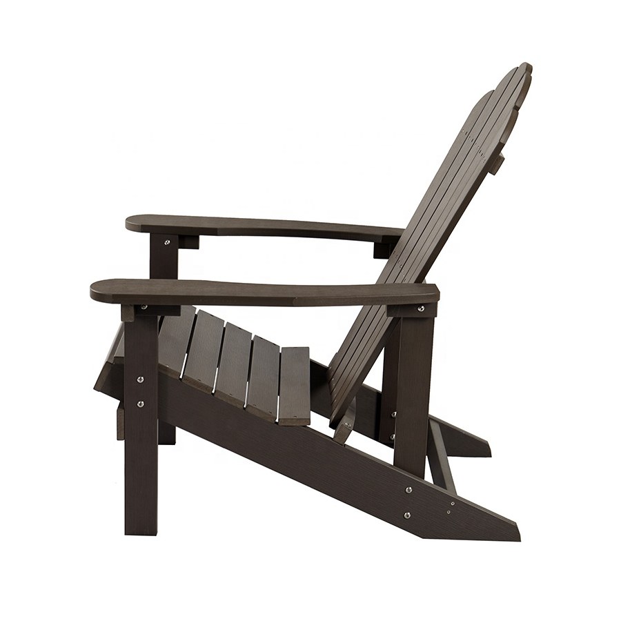 Bộ Ghế Ngoài Trời Nhựa Gỗ Đen Kiểu Adirondack Bộ Ghế Ngoài Trời Nhựa Gỗ Đen Kiểu Adirondack