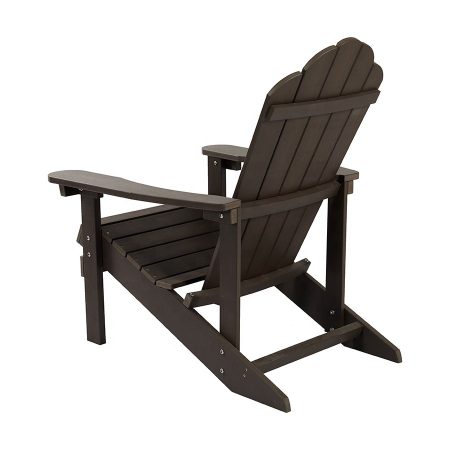 Bộ Ghế Ngoài Trời Nhựa Gỗ Đen Kiểu Adirondack Bộ Ghế Ngoài Trời Nhựa Gỗ Đen Kiểu Adirondack