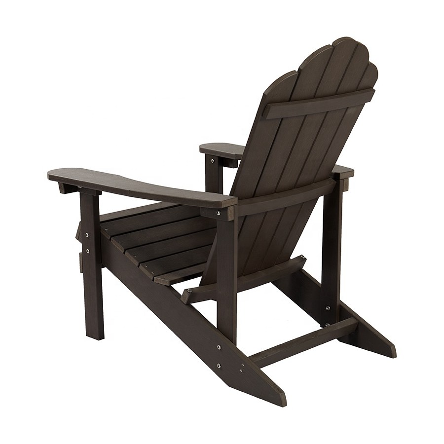 Bộ Ghế Ngoài Trời Nhựa Gỗ Đen Kiểu Adirondack Bộ Ghế Ngoài Trời Nhựa Gỗ Đen Kiểu Adirondack