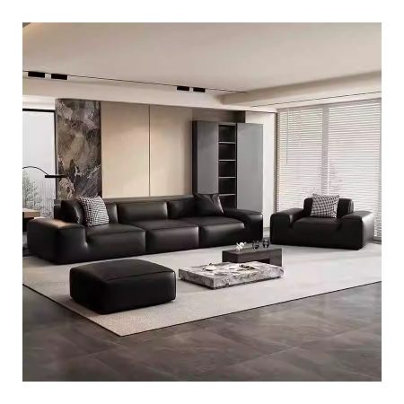 Bộ Sofa Da Thật Hiện Đại 2 & 3 Ghế Kết Hợp Giường Sang Trọng