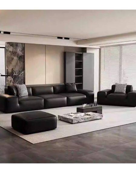 Bộ Sofa Da Thật Hiện Đại 2 & 3 Ghế Kết Hợp Giường Sang Trọng
