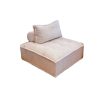 Bộ Sofa Văng Cao Cấp Màu Trắng Vải Cotton-Linen Cho Phòng Khách