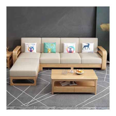 Bộ Sofa Văng Vải PU Hiện Đại Cho Phòng Khách Nhỏ