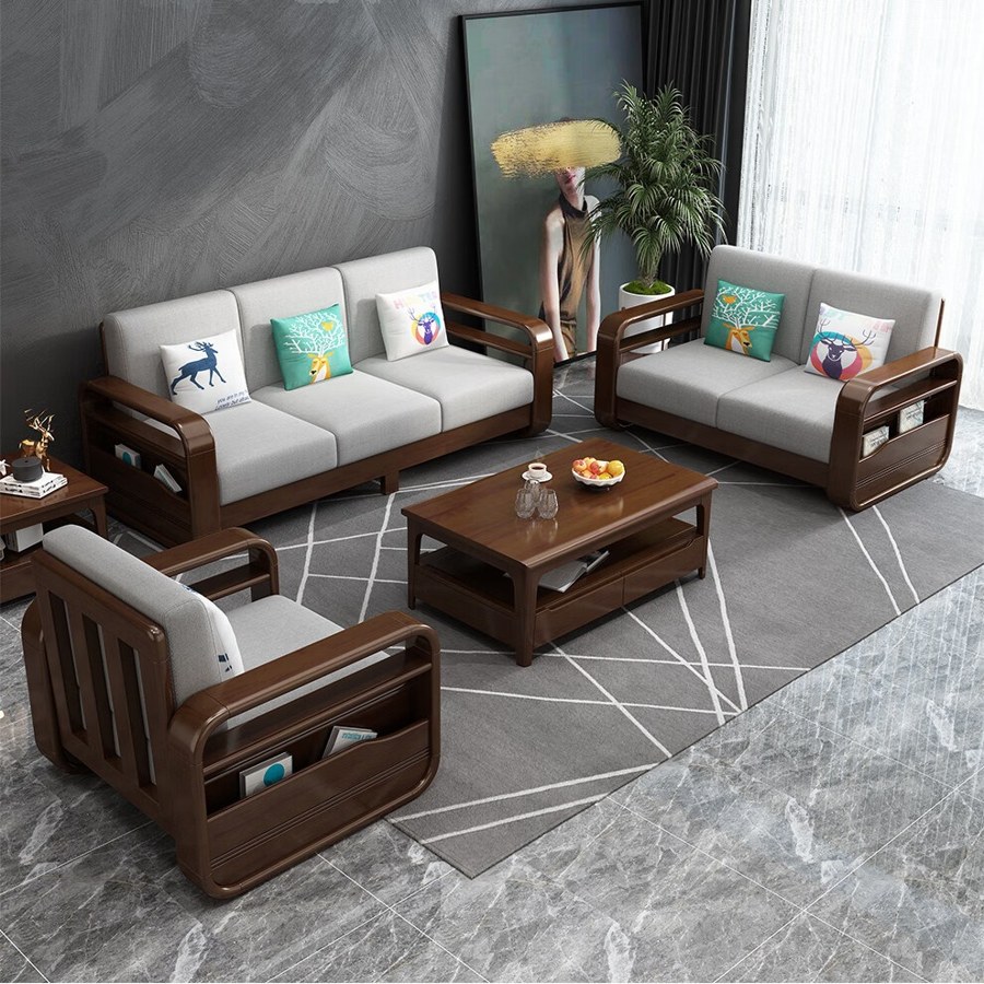 Bộ Sofa Văng Vải PU Hiện Đại Cho Phòng Khách Nhỏ Bộ Sofa Văng Vải PU Hiện Đại Cho Phòng Khách Nhỏ