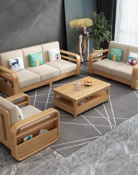 Bộ Sofa Văng Vải PU Hiện Đại Cho Phòng Khách Nhỏ Bộ Sofa Văng Vải PU Hiện Đại Cho Phòng Khách Nhỏ
