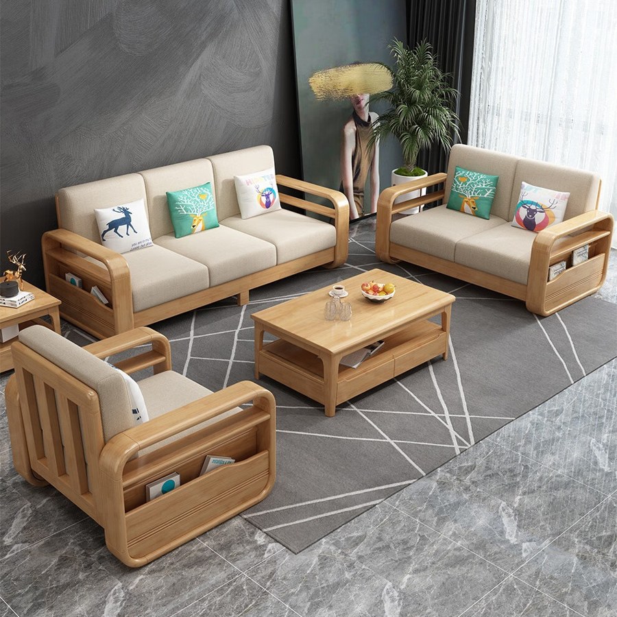 Bộ Sofa Văng Vải PU Hiện Đại Cho Phòng Khách Nhỏ Bộ Sofa Văng Vải PU Hiện Đại Cho Phòng Khách Nhỏ