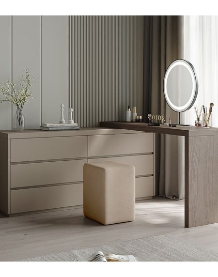 Đèn Trang Điểm LED Tích Hợp Hiện Đại Gỗ Tự Nhiên
