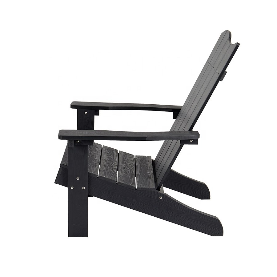 Ghế Adirondack Nhựa Đen Ngoài Trời Kiểu Dáng Hiện Đại Ghế Adirondack Nhựa Đen Ngoài Trời Kiểu Dáng Hiện Đại