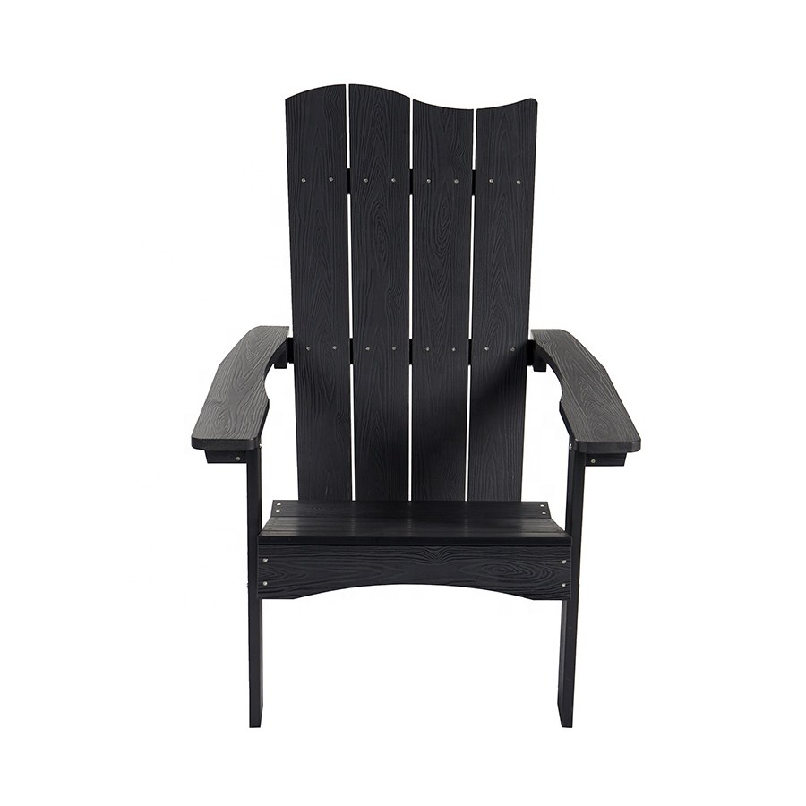 Ghế Adirondack Nhựa Đen Ngoài Trời Kiểu Dáng Hiện Đại Ghế Adirondack Nhựa Đen Ngoài Trời Kiểu Dáng Hiện Đại