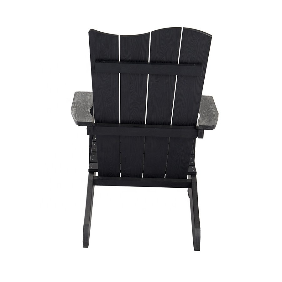 Ghế Adirondack Nhựa Đen Ngoài Trời Kiểu Dáng Hiện Đại Ghế Adirondack Nhựa Đen Ngoài Trời Kiểu Dáng Hiện Đại