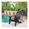 Ghế Adirondack Nhựa Gỗ Đen Bền Bỉ Ngoài Trời Ghế Adirondack Nhựa Gỗ Đen Bền Bỉ Ngoài Trời