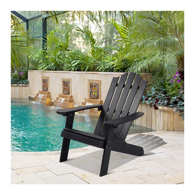 Trang chủ Ghế Adirondack Nhựa Gỗ Đen Bền Bỉ Ngoài Trời
