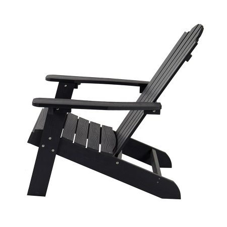 Ghế Adirondack Nhựa Gỗ Đen Bền Bỉ Ngoài Trời