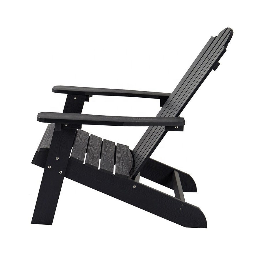 Ghế Adirondack Nhựa Gỗ Đen Bền Bỉ Ngoài Trời Ghế Adirondack Nhựa Gỗ Đen Bền Bỉ Ngoài Trời