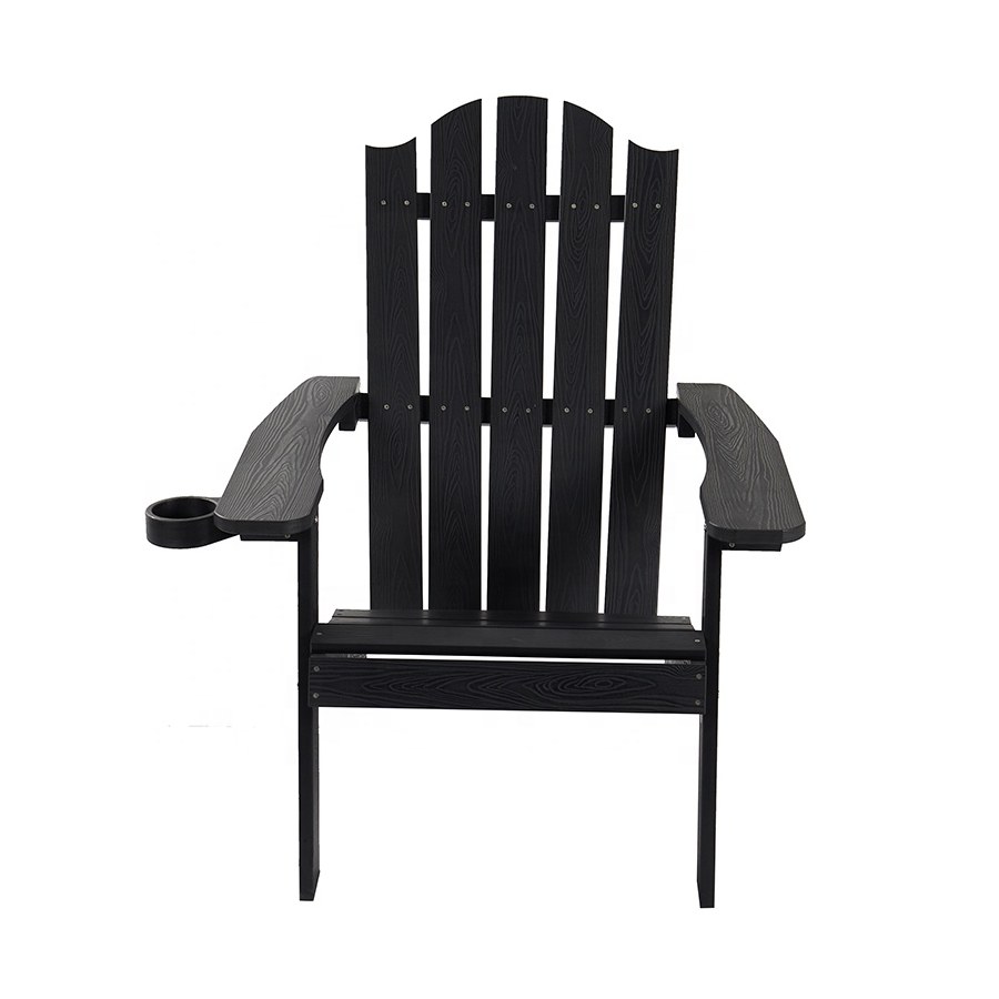 Ghế Adirondack Nhựa Gỗ Đen Bền Bỉ Ngoài Trời Ghế Adirondack Nhựa Gỗ Đen Bền Bỉ Ngoài Trời