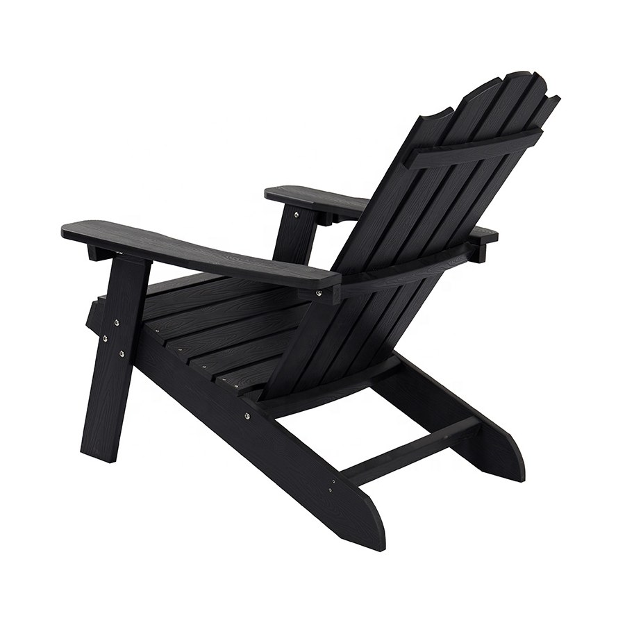 Ghế Adirondack Nhựa Gỗ Đen Bền Bỉ Ngoài Trời Ghế Adirondack Nhựa Gỗ Đen Bền Bỉ Ngoài Trời