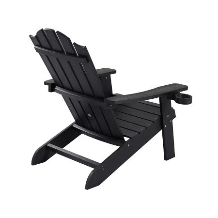 Ghế Adirondack Nhựa Gỗ Đen Bền Bỉ Ngoài Trời Ghế Adirondack Nhựa Gỗ Đen Bền Bỉ Ngoài Trời