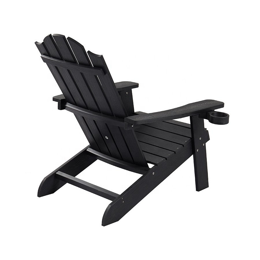 Ghế Adirondack Nhựa Gỗ Đen Bền Bỉ Ngoài Trời Ghế Adirondack Nhựa Gỗ Đen Bền Bỉ Ngoài Trời