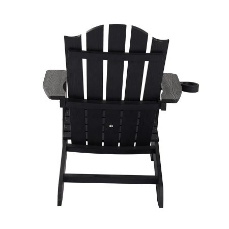 Ghế Adirondack Nhựa Gỗ Đen Bền Bỉ Ngoài Trời Ghế Adirondack Nhựa Gỗ Đen Bền Bỉ Ngoài Trời