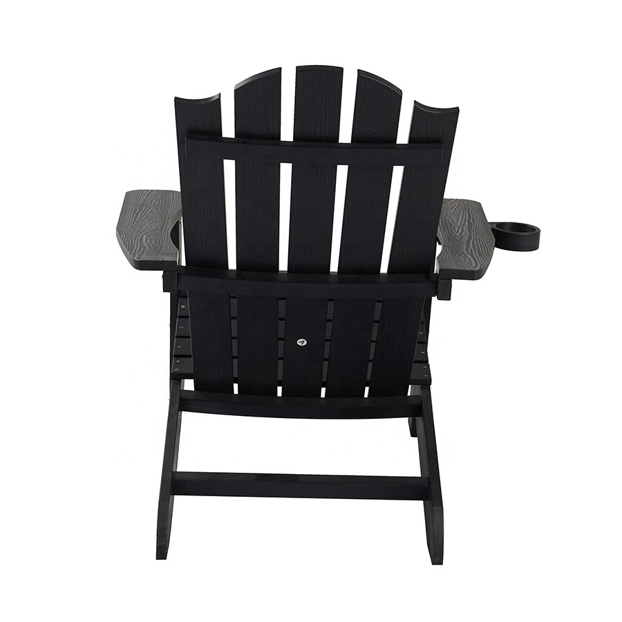 Ghế Adirondack Nhựa Gỗ Đen Bền Bỉ Ngoài Trời Ghế Adirondack Nhựa Gỗ Đen Bền Bỉ Ngoài Trời