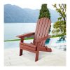 Ghế Adirondack Nhựa Gỗ Đỏ Chịu Thời Tiết Hiện Đại Ghế Adirondack Nhựa Gỗ Đỏ Chịu Thời Tiết Hiện Đại