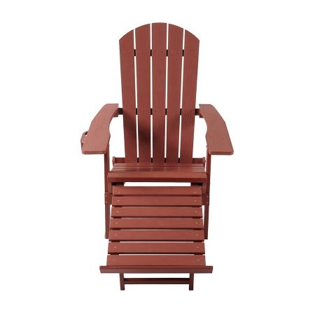 Ghế Adirondack Nhựa Gỗ Đỏ Chịu Thời Tiết Hiện Đại Ghế Adirondack Nhựa Gỗ Đỏ Chịu Thời Tiết Hiện Đại