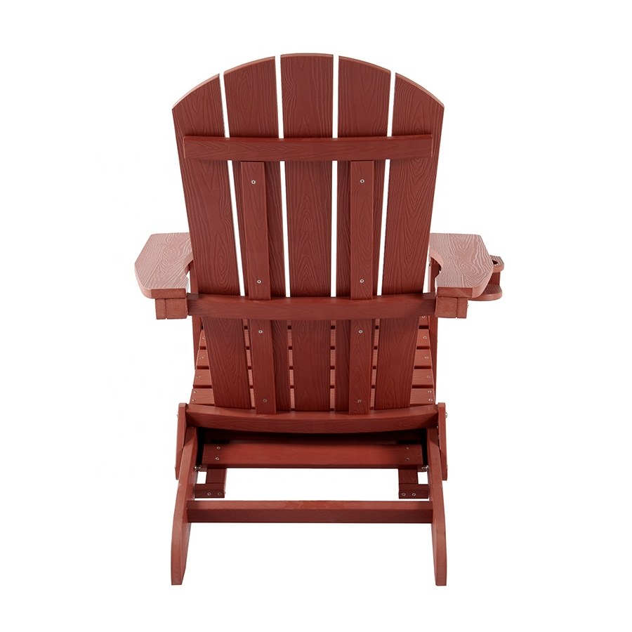 Ghế Adirondack Nhựa Gỗ Đỏ Chịu Thời Tiết Hiện Đại Ghế Adirondack Nhựa Gỗ Đỏ Chịu Thời Tiết Hiện Đại