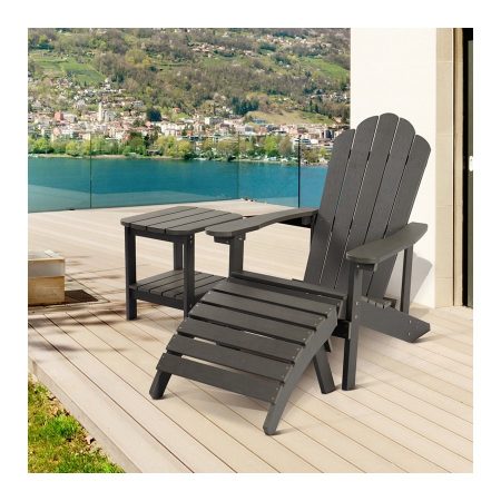 Ghế Adirondack Nhựa Gỗ Ngoài Trời Đa Năng Có Đệm