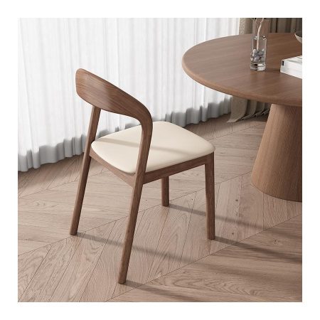 Ghế Ăn Bọc Da Gỗ Tự Nhiên Cao Cấp Hiện Đại