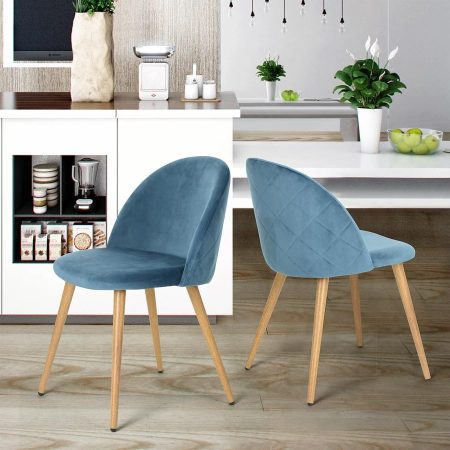 Ghế Ăn Bọc Nhung Xanh Nhạt Chân Kim Loại Hiện Đại Ghế Ăn Bọc Nhung Xanh Nhạt Chân Kim Loại Hiện Đại
