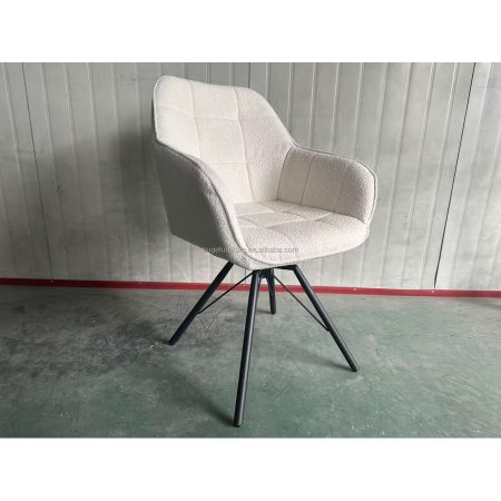 Ghế Ăn Bọc Vải Nhung Hiện Đại Chân Kim Loại