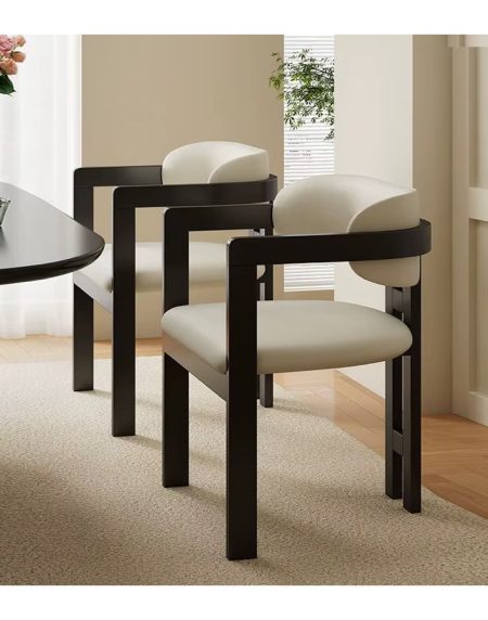 Ghế Ăn Da Cao Cấp Gỗ Tự Nhiên Thiết Kế Wabi Sabi Ghế Ăn Da Cao Cấp Gỗ Tự Nhiên Thiết Kế Wabi Sabi