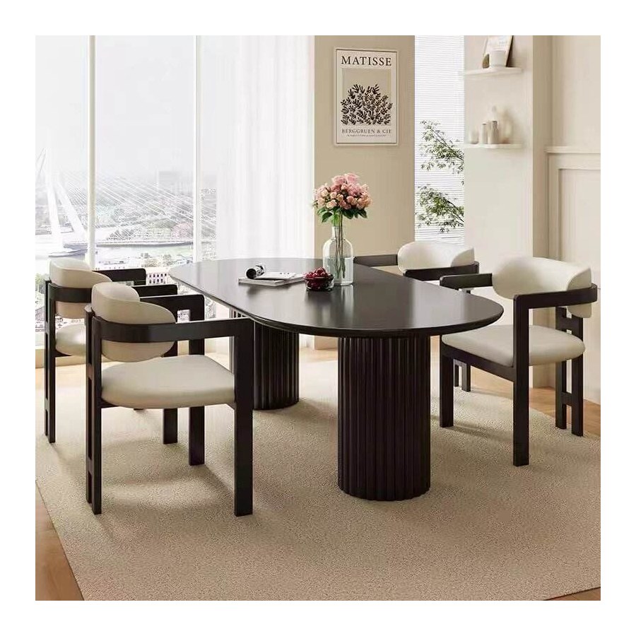 Ghế Ăn Da Cao Cấp Gỗ Tự Nhiên Thiết Kế Wabi Sabi Ghế Ăn Da Cao Cấp Gỗ Tự Nhiên Thiết Kế Wabi Sabi