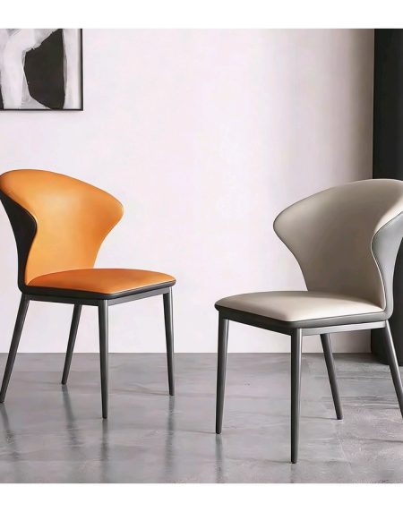 Ghế Ăn Da Cao Cấp Màu Xám Thiết Kế Hiện Đại