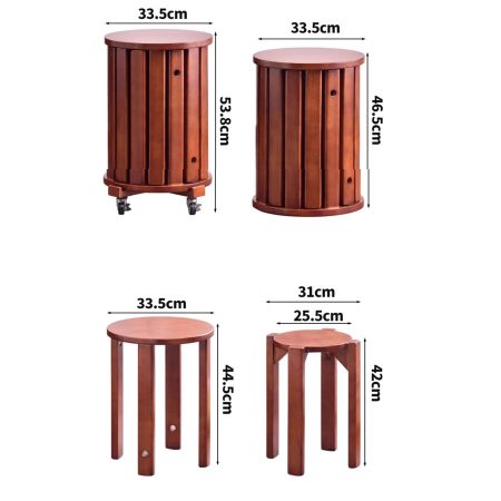 Ghế Ăn Di Động Gỗ Hiện Đại Cho Căn Hộ Ngoài Trời