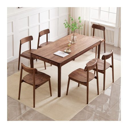 Ghế Ăn Gỗ Óc Chó Bắc Mỹ Kiểu Dáng Tối Giản