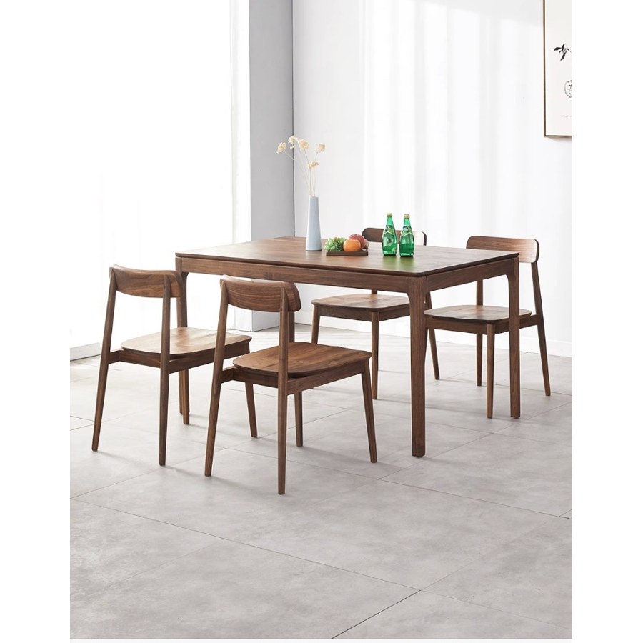 Ghế Ăn Gỗ Óc Chó Bắc Mỹ Kiểu Dáng Tối Giản Ghế Ăn Gỗ Óc Chó Bắc Mỹ Kiểu Dáng Tối Giản