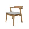 Ghế Ăn Gỗ Tự Nhiên 100% Có Tay Vịn Bọc Vải Nỉ Ghế Ăn Gỗ Tự Nhiên 100% Có Tay Vịn Bọc Vải Nỉ