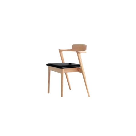Ghế Ăn Gỗ Tự Nhiên 100% Có Tay Vịn Bọc Vải Nỉ