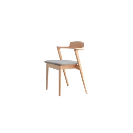 Ghế Ăn Gỗ Tự Nhiên 100% Có Tay Vịn Bọc Vải Nỉ