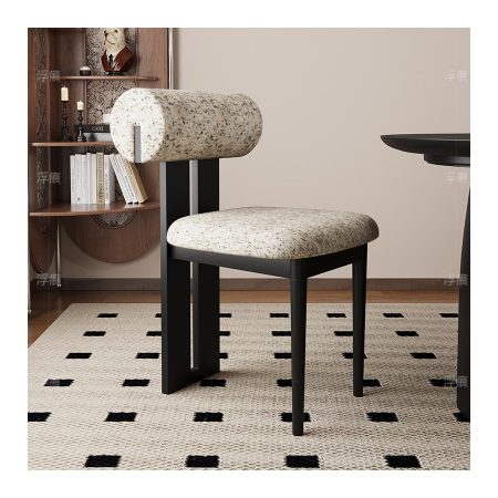 Ghế Ăn Gỗ Tự Nhiên Bọc Vải Nỉ Hiện Đại