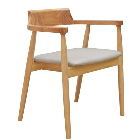 Ghế Ăn Gỗ Tự Nhiên Bọc Vải Nỉ Thiết Kế Hiện Đại